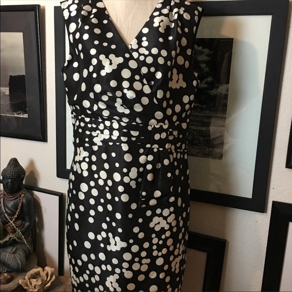 Black Dress with White Polka Dots